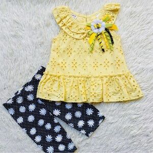 12M BlueBeri Boulevard Yellow Bumblebee Sundress Top | Girls